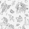 Printed Cotton GARANCE White / Black